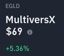 a black background with white text that says egld multiversx