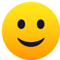 a yellow smiley face with black eyes and a smile on its face