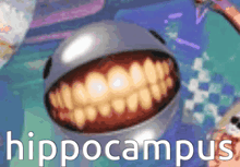 a picture of a hippocampus with a shark in the background