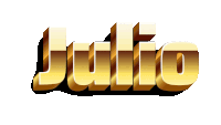 the name julio is displayed in gold letters on a white background