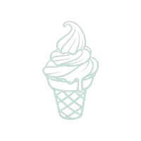 a drawing of an ice cream cone with whipped cream on it