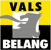 a logo for vals belang with a gray eagle