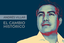 a poster of a man with the name andres villar