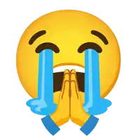 a crying emoji with tears coming out of its eyes