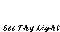 a black and white logo for see thy light