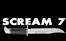 a knife with the words scream 7 written on it