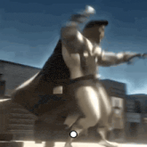a man in a cape is dancing with a circle around his feet