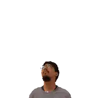 a man looking up at the number 13