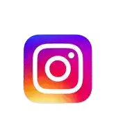 a colorful instagram logo with a white circle in the middle on a white background