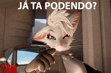 a cartoon cat with the words ja ta podendo written above it