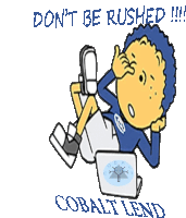 a cartoon of a boy with a laptop and the words " don t be rushed "