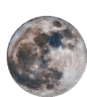 a full moon on a white background with a few stars