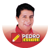 a man in a red shirt with the name pedro castillo on it