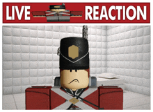 a picture of a soldier with the words live reaction on the bottom