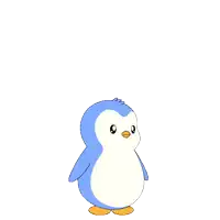a penguin with its arms outstretched and the words sending hugs