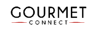 gourmet connect logo on a white background with red lines