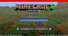 a screenshot of the minecraft java edition