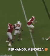 a football player in a red jersey with the number 15 on it
