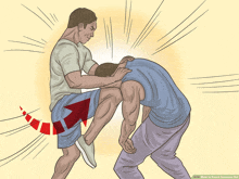 a cartoon of two men fighting with the caption " how to knock someone out " on the bottom