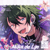 a picture of a anime character with the name mika de lyn