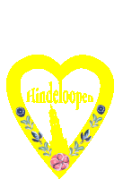 a yellow heart with the word hindloopen in the center