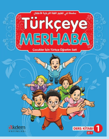 a book titled turkeye merhaba has a group of children on it