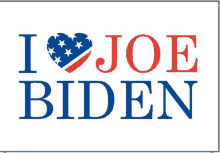 a poster that says i love joe biden