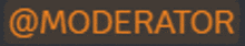 a blurred image of the word moderator on a brown background