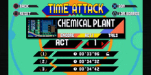 a screenshot of a video game that says time attack chemical plant