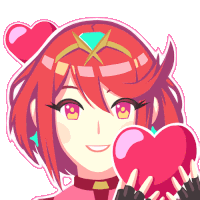 a girl with red hair is holding a large pink heart