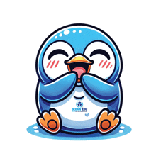 a cartoon penguin with the words ocean edu on it