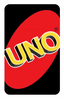 the back of a uno card with a red circle in the center