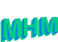 a green and blue logo that says mhmm on it