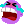 a pixel art of a purple face with tears coming out of its eyes .