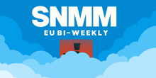 an advertisement for snmm eu bi-weekly with a red exclamation point