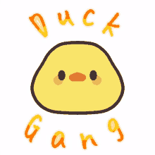 a drawing of a duck with the words duck gang written below it