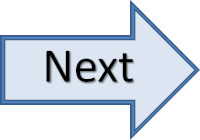 a blue arrow pointing to the right with the word next written on it