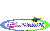 a logo for sm ntb sumbawa with a blue and green circle around it