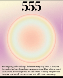 a poster that says 555 on it with a circle in the middle