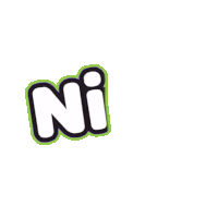 a black and green sticker that says ni