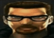 a man with glasses and a beard is wearing a black jacket .