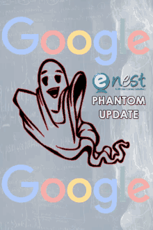 a google nest phantom update poster with a ghost