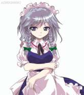 a drawing of a maid with the name zweignw002 on the bottom right