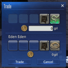 a screen shows a trade window with eden eden and ogil options