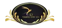 a black and gold logo with a bird and the words ici thương dinh yen