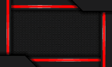 a black background with a red border and a hexagon pattern .