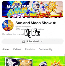 a screenshot of the sun and moon show 's facebook page