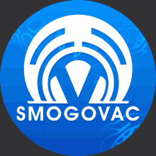 a blue circle with the word smogovac in white letters