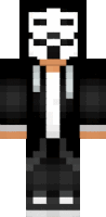 a minecraft skin of a person wearing a mask and a hood .