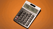 a calculator displays the number 48651388720